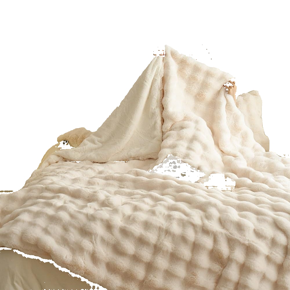 Velvet and Fleece Winter Cuddle Blanket