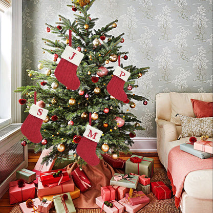 Personalized Christmas Patterned Socks with Embroidered Name