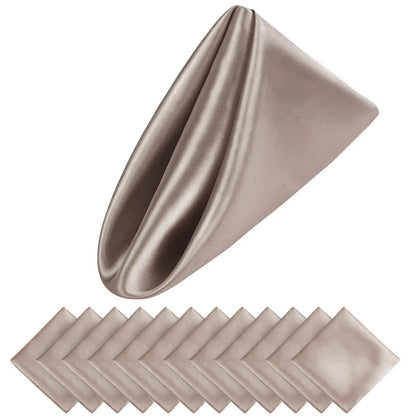 Luxury Satin Napkin Set of 12 for Elegant Table Decor