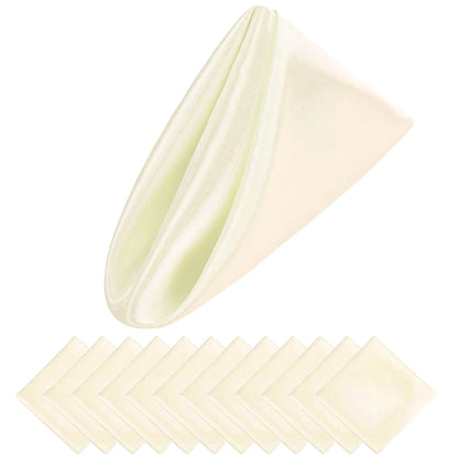 Luxury Satin Napkin Set of 12 for Elegant Table Decor