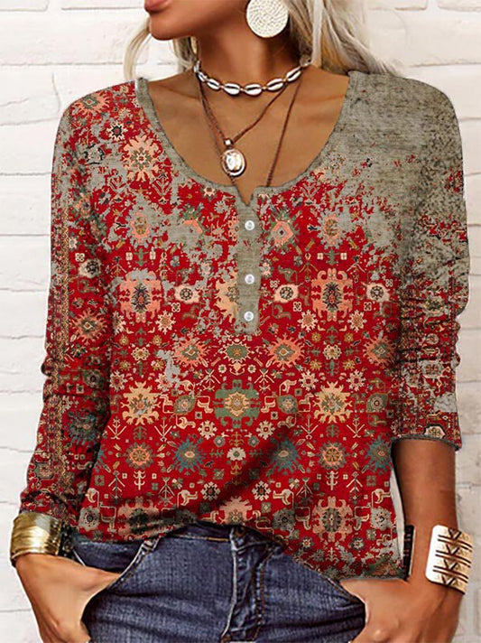 Inès | Chic Women's Sweater Featuring Aztec Pattern