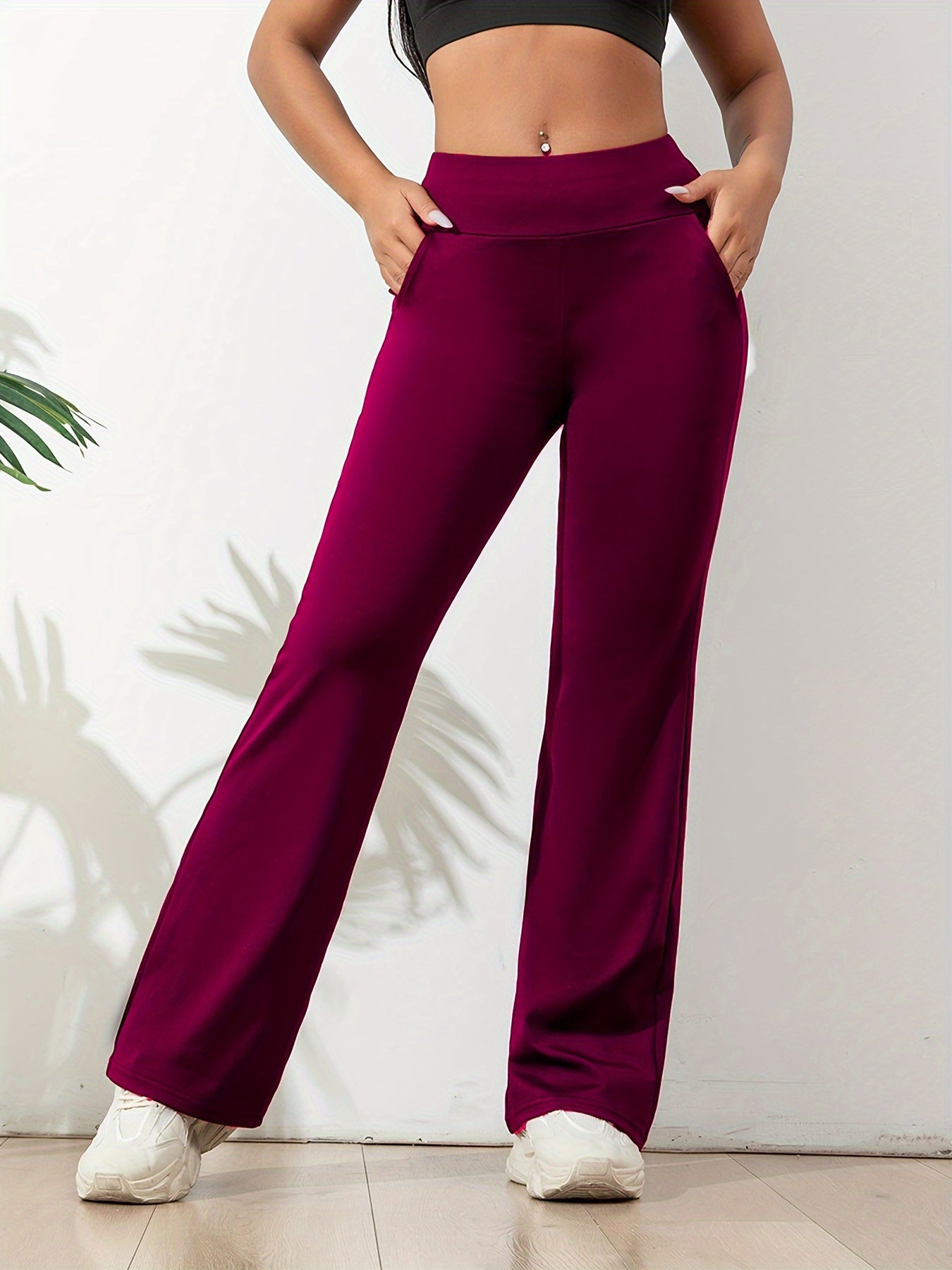 High-Waisted Women's Flared Sports Leggings