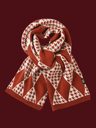 Vintage-Style Elegant Red Christmas Sweater