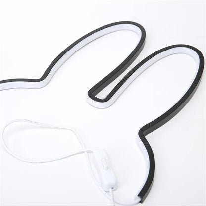 USB Rechargeable Bunny Night Light with Mood-Enhancing Colors