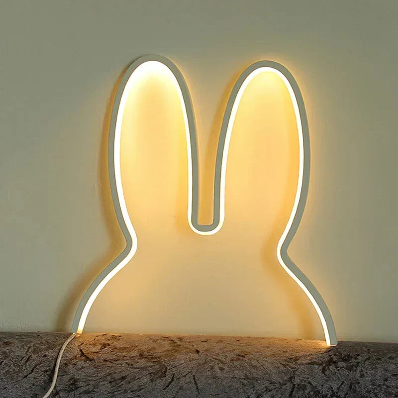 USB Rechargeable Bunny Night Light with Mood-Enhancing Colors