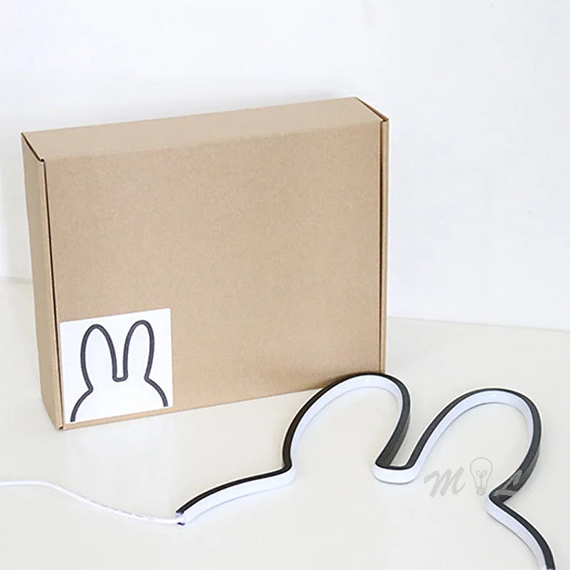 USB Rechargeable Bunny Night Light with Mood-Enhancing Colors