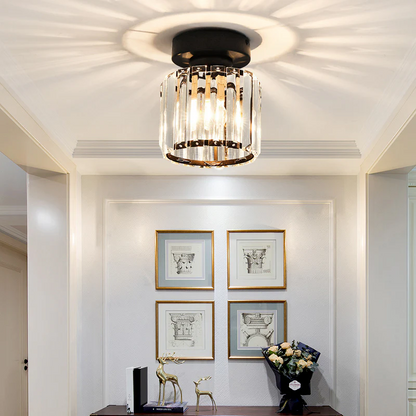Contemporary Crystal Ceiling Light – CrystalGlow