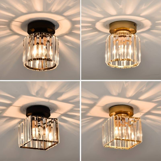Contemporary Crystal Ceiling Light – CrystalGlow