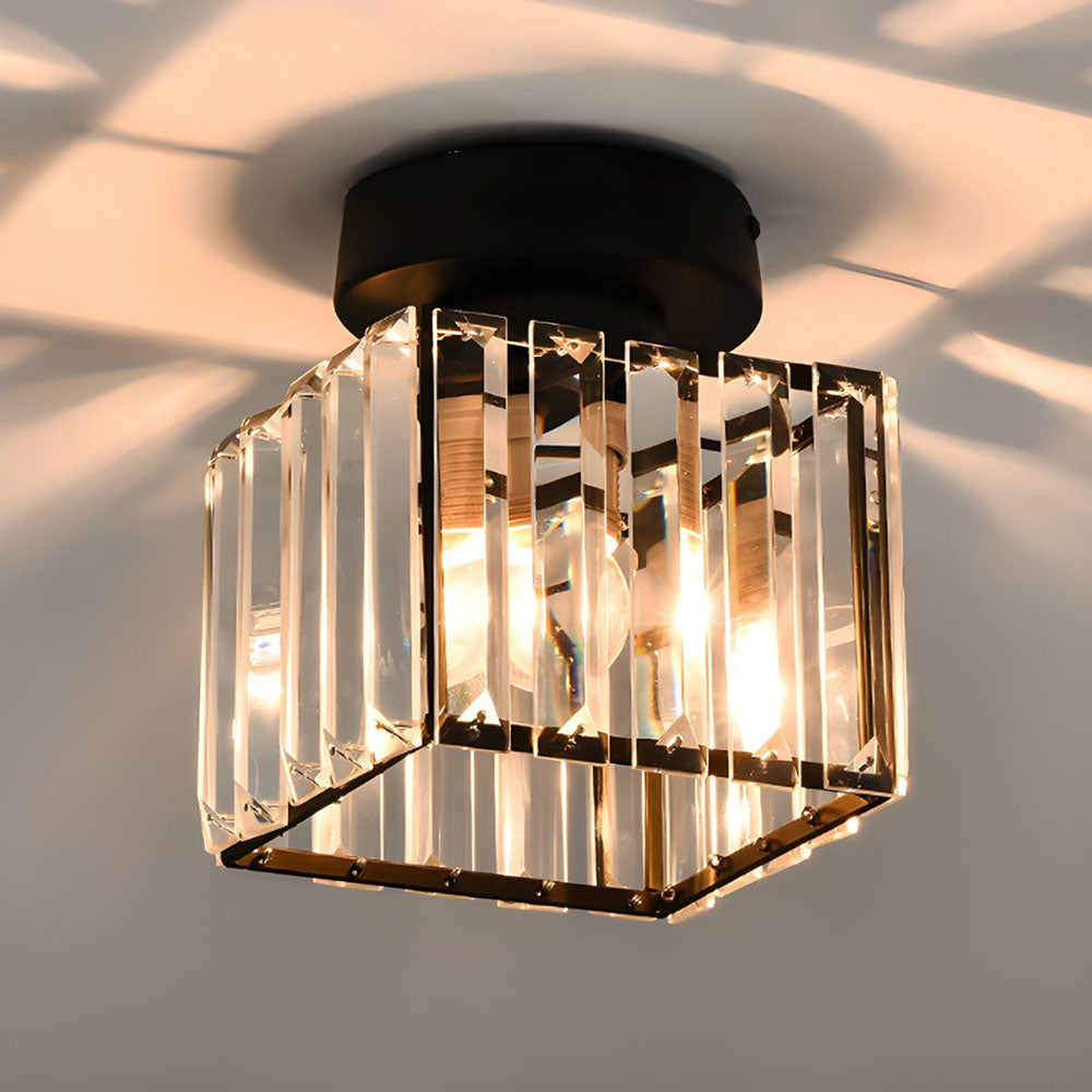 Contemporary Crystal Ceiling Light – CrystalGlow