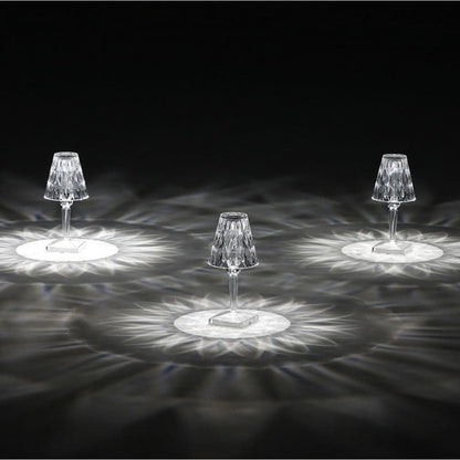 Elegant Crystal Table Lamp with Acrylic Accents - LuxeGlow