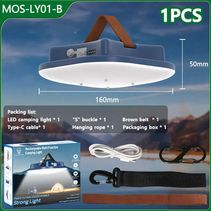 80W Magnetic Solar LED Camping Lamp with Zoom Feature