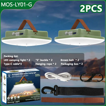 80W Magnetic Solar LED Camping Lamp with Zoom Feature