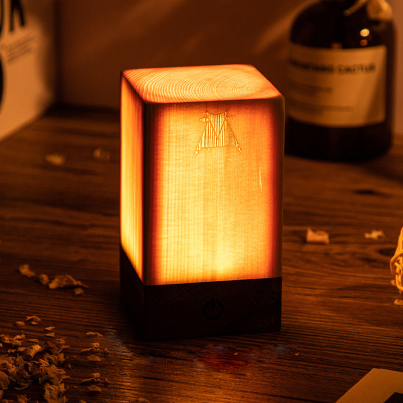 WoodGlow Elegant LED Table Lamp