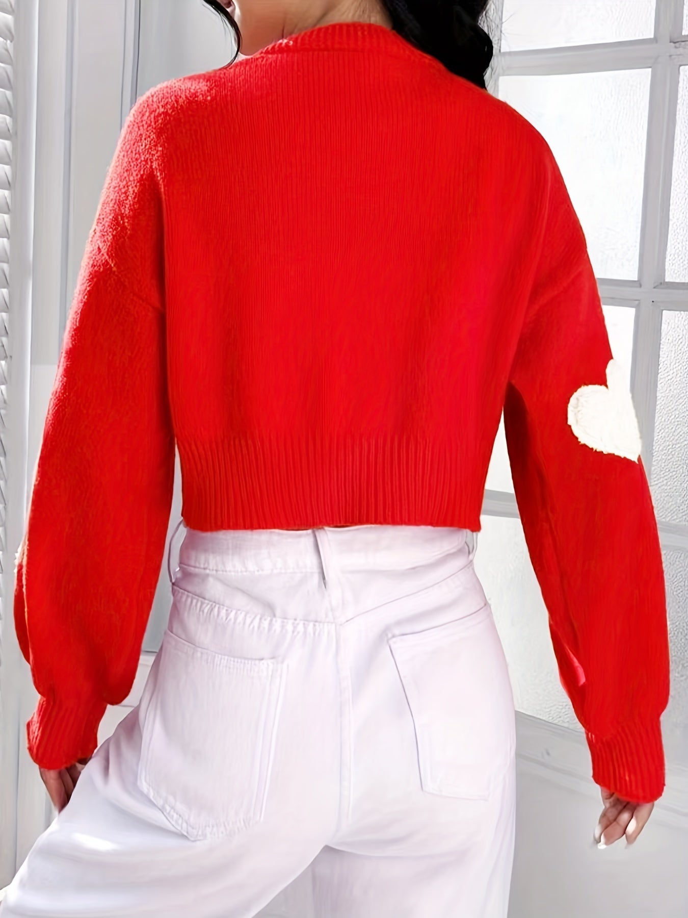 Lotte | Open Front Cardigan with Heart Pattern