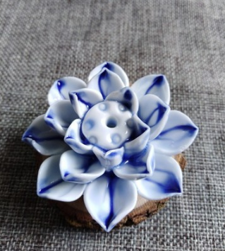 Elegant Lotus Blossom Incense Stand