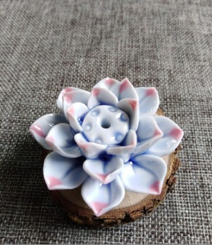 Elegant Lotus Blossom Incense Stand