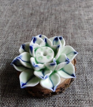 Elegant Lotus Blossom Incense Stand