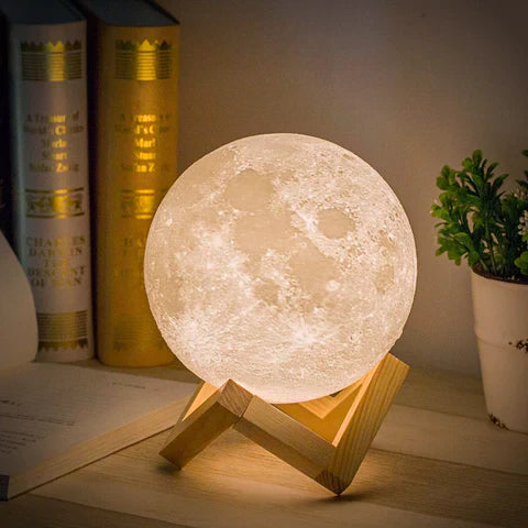 Natural Base Moon Lamp with Easy Touch Control