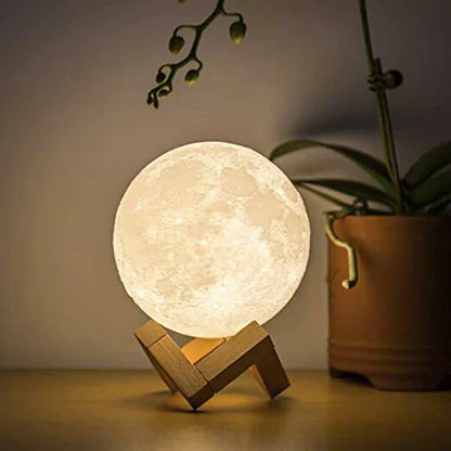 Natural Base Moon Lamp with Easy Touch Control