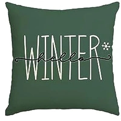 Festive Christmas Cushion Cover Featuring Tree and Gift Design