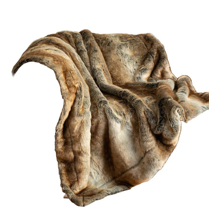 Cozy Plush Winter Blanket with Luxurious Fur