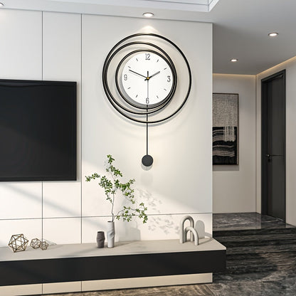 Chic Metal-Finished Clock