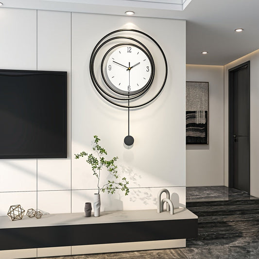 Chic Metal-Finished Clock