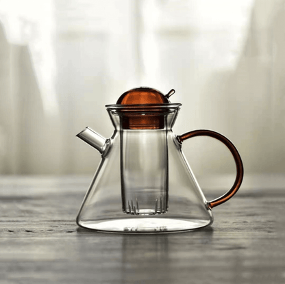 ClearBrew | Elegant Heat-Resistant Glass Teapot and Cup Set - Perfect for Brewing Loose Leaf Tea with a Minimalist Touch