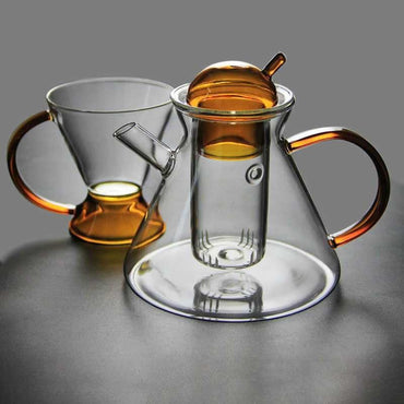 ClearBrew | Elegant Heat-Resistant Glass Teapot and Cup Set - Perfect for Brewing Loose Leaf Tea with a Minimalist Touch