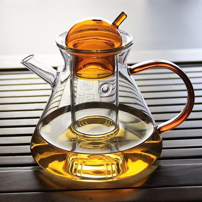 ClearBrew | Elegant Heat-Resistant Glass Teapot and Cup Set - Perfect for Brewing Loose Leaf Tea with a Minimalist Touch