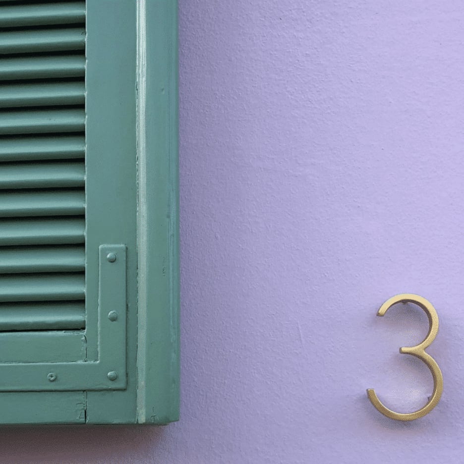 Satin Finish Brass House Numbers – Classic Elegance