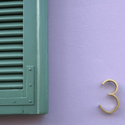 Satin Finish Brass House Numbers – Classic Elegance