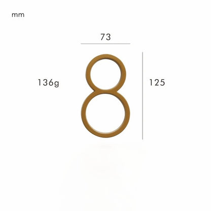 Satin Finish Brass House Numbers – Classic Elegance