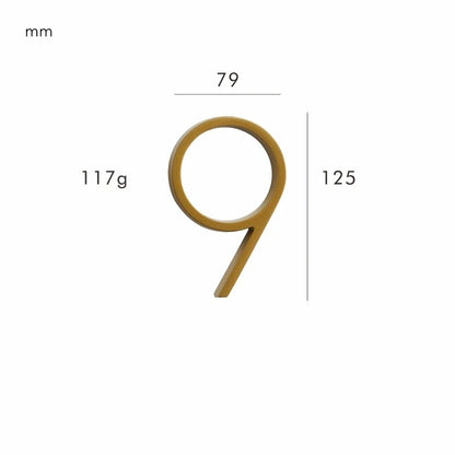 Satin Finish Brass House Numbers – Classic Elegance