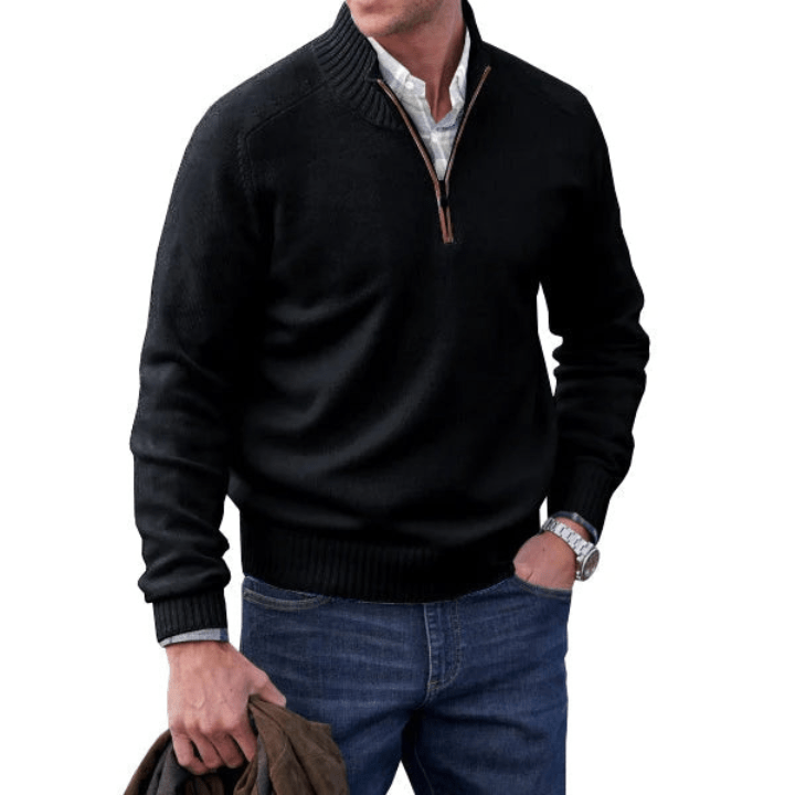 ZAVA | Men's Zip-Up Sweater