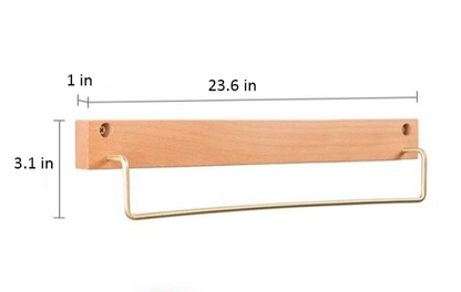 TowelCrest | Stylish Wooden Towel Rack, Contemporary Wall-Mounted Bathroom Organizer
