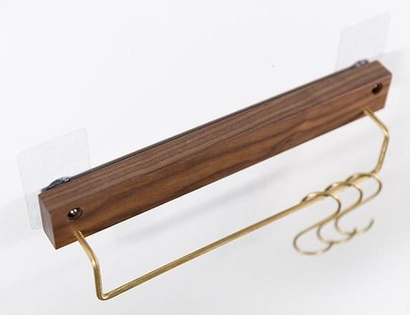 TowelCrest | Stylish Wooden Towel Rack, Contemporary Wall-Mounted Bathroom Organizer