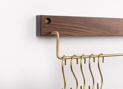 TowelCrest | Stylish Wooden Towel Rack, Contemporary Wall-Mounted Bathroom Organizer
