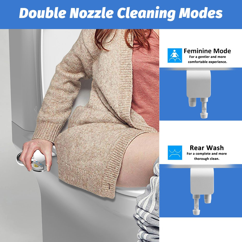 CleanJet | Slim Adjustable Water Bidet - Compact, Eco-Friendly, Effortless Installation