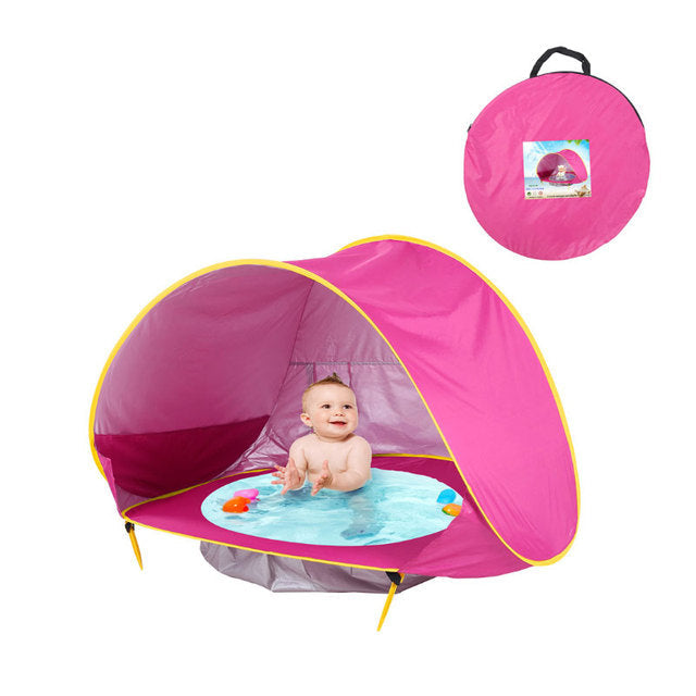 SunShell Kids' Tent with UV Protection and Mini Pool