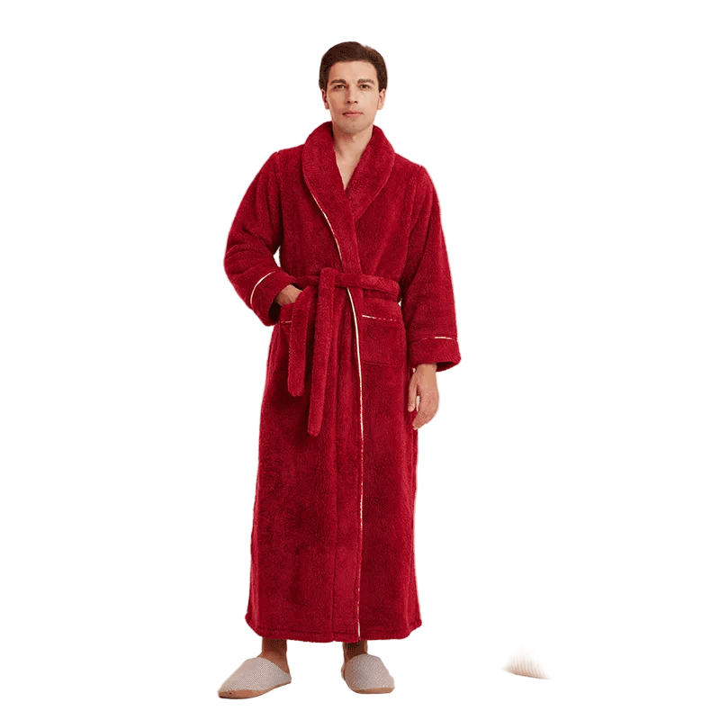Cozy Fleece Robe with Adjustable Tie Belt