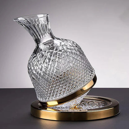 Stylish Rotating Crystal Decanter