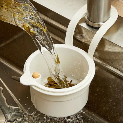 Dual-Function Hanging Sink Strainer with Easy Click Opening