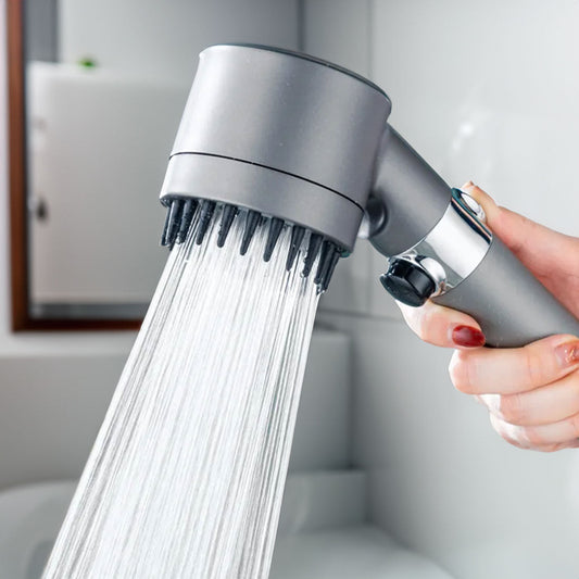 Aquelis - Versatile High-Pressure Shower Head with 3 Adjustable Settings and Built-in Water Filter