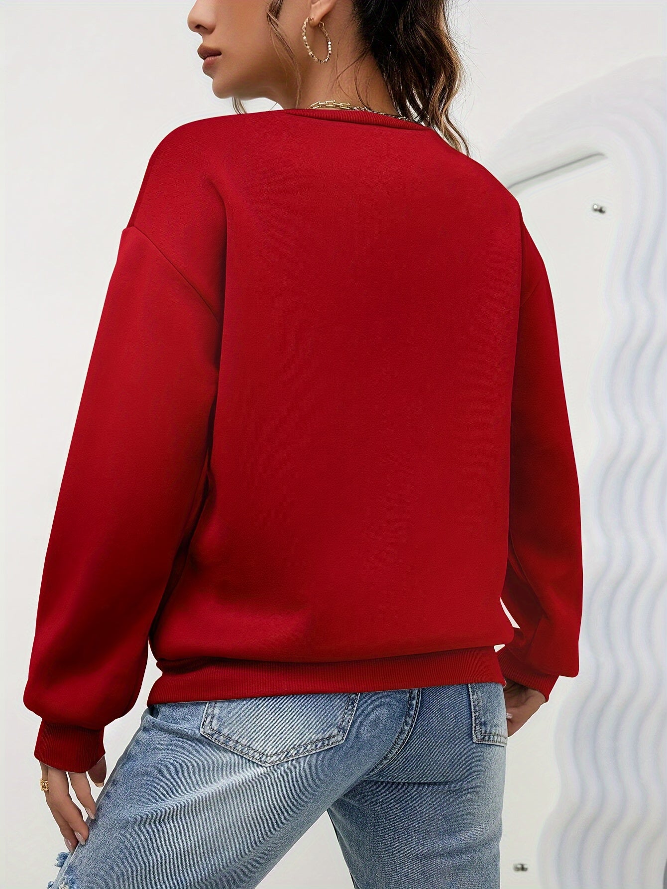 Sophie | Heart Print Long Sleeve Casual Sweatshirt