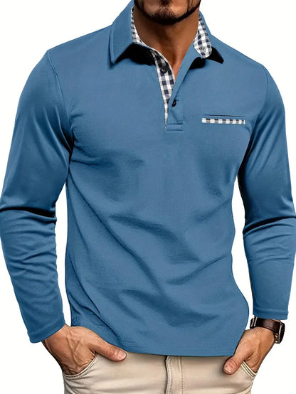 Stefan Men's Long Sleeve Polo Shirt