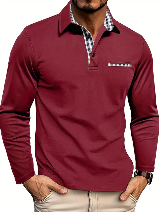 Stefan Men's Long Sleeve Polo Shirt