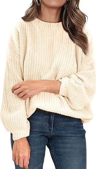 Ribbed V-Neck Knit Sweater