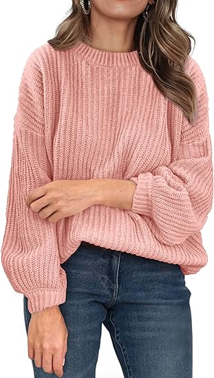 Ribbed V-Neck Knit Sweater