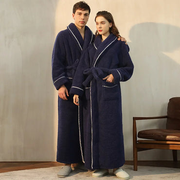 Cozy Fleece Robe with Adjustable Tie Belt
